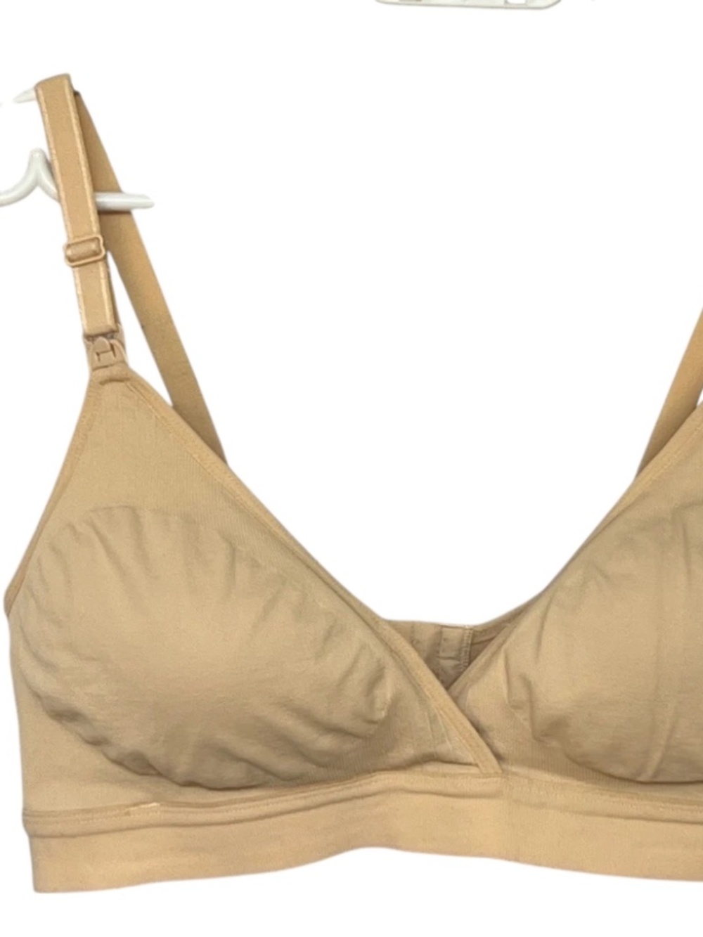 Vonfact Nursing Bra Nude Size XXL 4 Hook & Eye Closure Removable Pads New